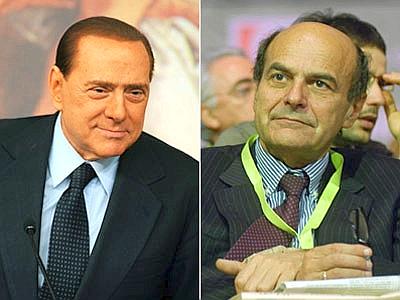 Buon compleanno Berlusconi e Bersani: Torta e candeline per Premier e leader PD