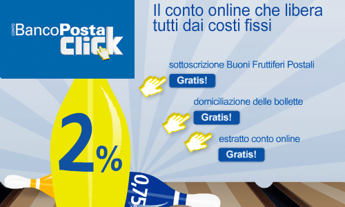 Conto Banco Posta Click: la nuova promozione con zero spese ed interessi più alti