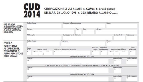 Cud Inps 2014 online: come compilare il modello e download