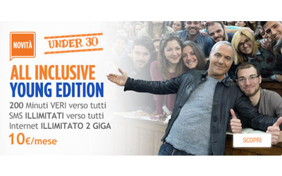 All Inclusive Young Edition Wind: 200 minuti e sms illimitati verso tutti fino al 9 giugno 2014