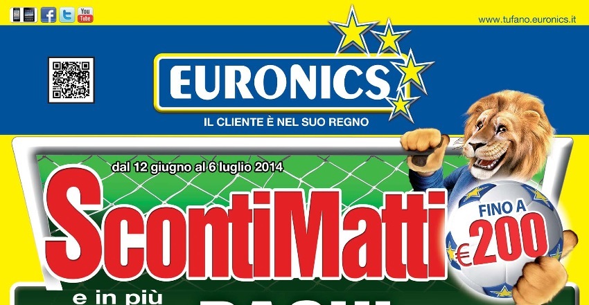 Volantino ScontiMatti di Euronics: Nuove offerte, sconti e prezzi fino al 6 luglio 2014