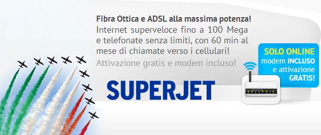 Fastweb SuperJet: Adsl e chiamate illimitate a 29 euro al mese