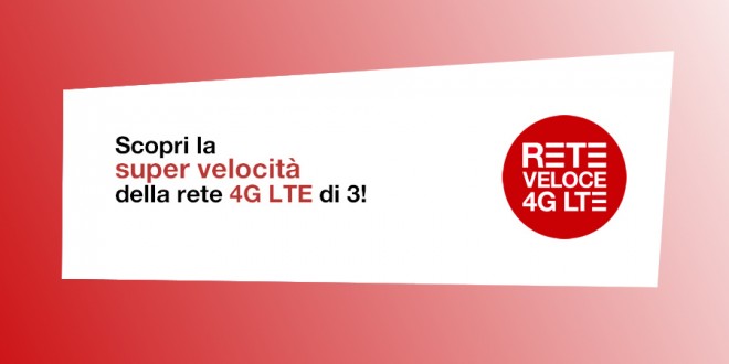 Opzione LTE Tre Italia: super velocità della rete 4G LTE di 3 a 1 euro al mese