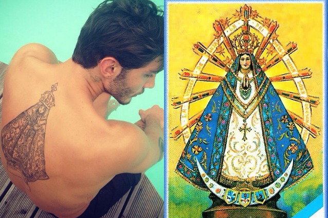Stefano De Martino si tatua una Madonna sulla schiena
