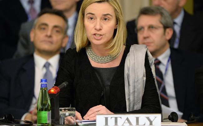Lady pesc Federica Mogherini: riportiamo i marò in Italia