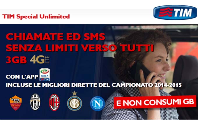 Tim: Special Unlimited anche con smartphone incluso