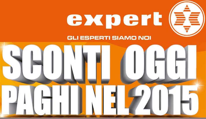 Volantino Expert: dal 4 settembre promozione Sconti oggi, paghi nel 2015