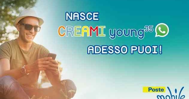 ‘Creami Young 35’ by Poste Mobile,  WhatsApp illimitato