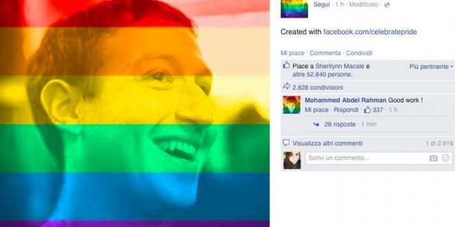 Facebook, il filtro arcobaleno era un’operazione di marketing. Gabbati in 26 milioni