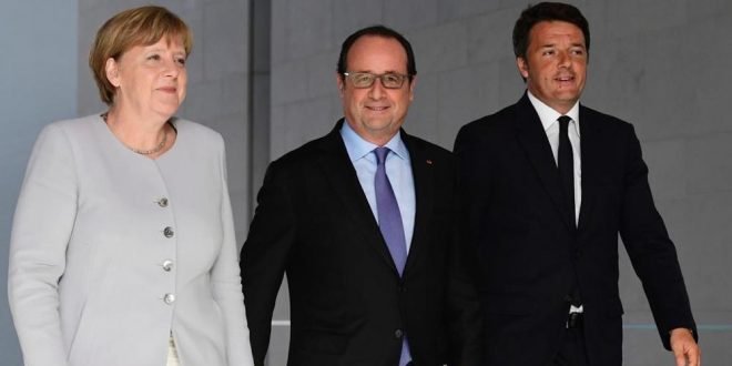 Renzi, Merkel e Hollande a Ventotene